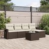 vidaXL Salon de jardin avec coussins 6 pcs marron r&eacute;sine tress&eacute;e