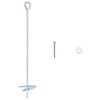 vidaXL Ancre de terre 10 pc &Oslash;10 x 50 cm M&eacute;tal galvanis&eacute; Argent&eacute;