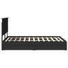 vidaXL Lit de Rangement Noir 150 x 200 cm Bois d'ing&eacute;nierie
