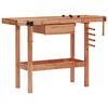 vidaXL &Eacute;tabli de menuiserie avec tiroir et 2 &eacute;taux Bois dur