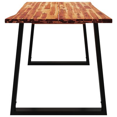 vidaXL Table à manger 140x80x75 cm bois d'acacia solide à bord vif