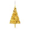 vidaXL Arbre de No&euml;l artificiel pr&eacute;-&eacute;clair&eacute; et boules dor&eacute; 180 cm PET