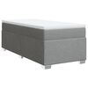 vidaXL Sommier &agrave; lattes de lit avec matelas gris clair 80x200 cm tissu
