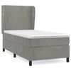 vidaXL Sommier &agrave; lattes de lit et matelas Gris clair 100x200cm Velours