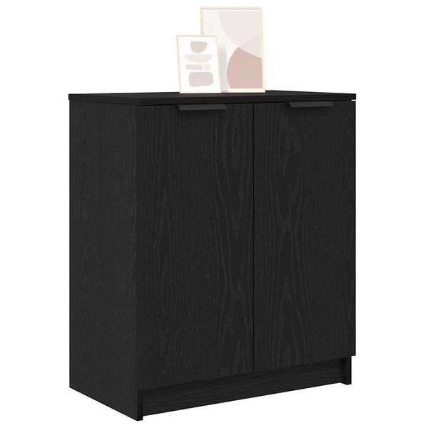 vidaXL Cabinet &agrave; chaussures avec &eacute;tag&egrave;re Ch&ecirc;ne noir 59 x 35 x 70 cm