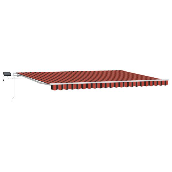 vidaXL Auvent R&eacute;tractable avec orange et marron 500 &times;350 cm tissu