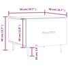 vidaXL Tables basses 2 pcs noir 50x50x40 cm bois d'ingénierie