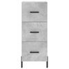 vidaXL Buffet Gris béton 34,5x34x90 cm Bois d'ingénierie