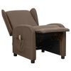 vidaXL Fauteuil de massage Taupe Tissu