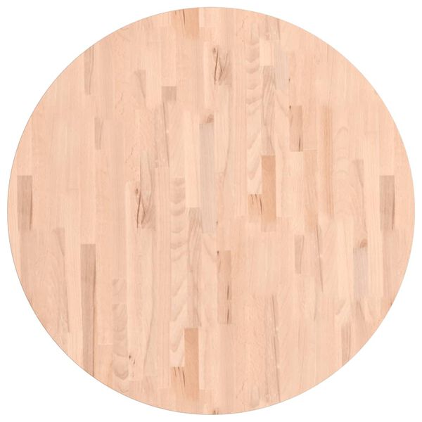 vidaXL Dessus de table &Oslash;90x1,5 cm rond bois massif de h&ecirc;tre