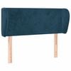 vidaXL T&ecirc;te de lit avec oreilles Bleu fonc&eacute; 83x23x78/88 cm Velours