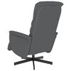 vidaXL Fauteuil inclinable avec repose-pieds gris similicuir
