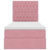 vidaXL Lit avec rangement et matelas Rose 100 x 200 cm Velours
