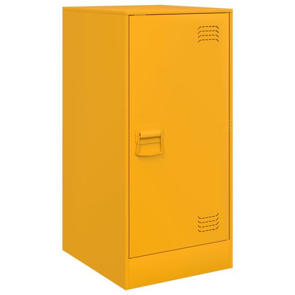 vidaXL Buffet jaune moutarde 34,5x39x73 cm acier