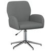 vidaXL Chaise de bureau pivotante 54 x 58 x 90 cm Gris fonc&eacute; Tissu
