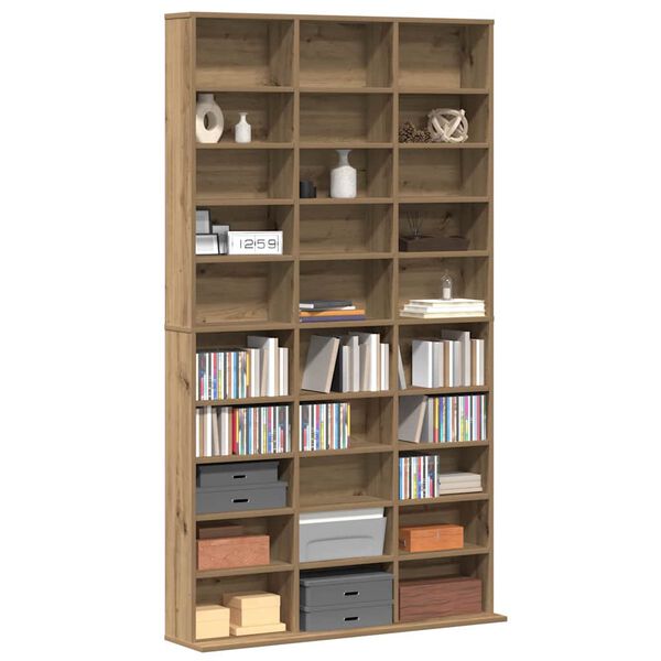 vidaXL Meuble CD Ch&ecirc;ne artisanal 101 x 23 x 177,5 cm Bois d'ing&eacute;nierie