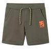 vidaXL Short pour enfants avec cordon de serrage kaki fonc&eacute; 140