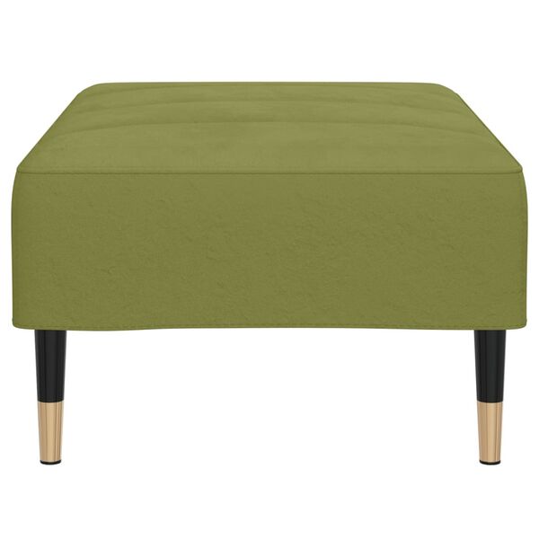 vidaXL Repose-pied Vert clair 78x56x32 cm Velours