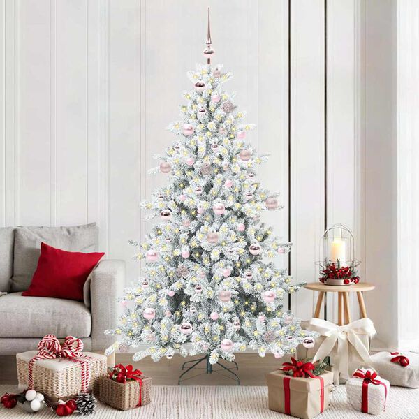 vidaXL Sapin de No&euml;l Artificiel &agrave; Branches Articul&eacute;es Blanc 180 cm
