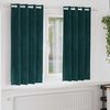 vidaXL Rideaux occultants 2 pcs Vert fonc&eacute; 140 x 175 cm Velours