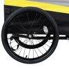 vidaXL Remorque de vélo pour chiens XXL 2 en 1 chariot Jaune gris noir