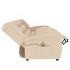 vidaXL Fauteuil de massage inclinable à 4 places crème tissu
