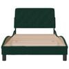 vidaXL Cadre de lit sans matelas vert fonc&eacute; 100x200 cm velours