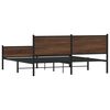 vidaXL Cadre de lit en métal sans matelas chêne marron 180x200 cm