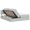 vidaXL Lit de Rangement avec t&ecirc;te de lit 2 pc Gris clair