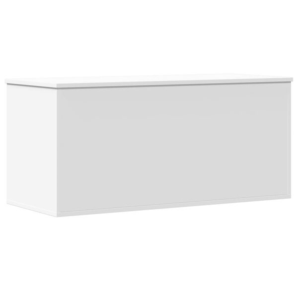 vidaXL Bo&icirc;te de rangement blanc 100x42x46 cm bois d'ing&eacute;nierie