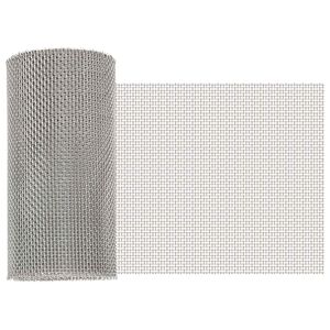 vidaXL &Eacute;cran en maille 20 x 200 cm 8 Mesh Acier Inoxydable 201 Argent&eacute;