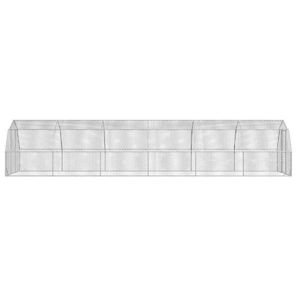 vidaXL Poulailler 2,5x12x2,25 m acier galvanis&eacute;