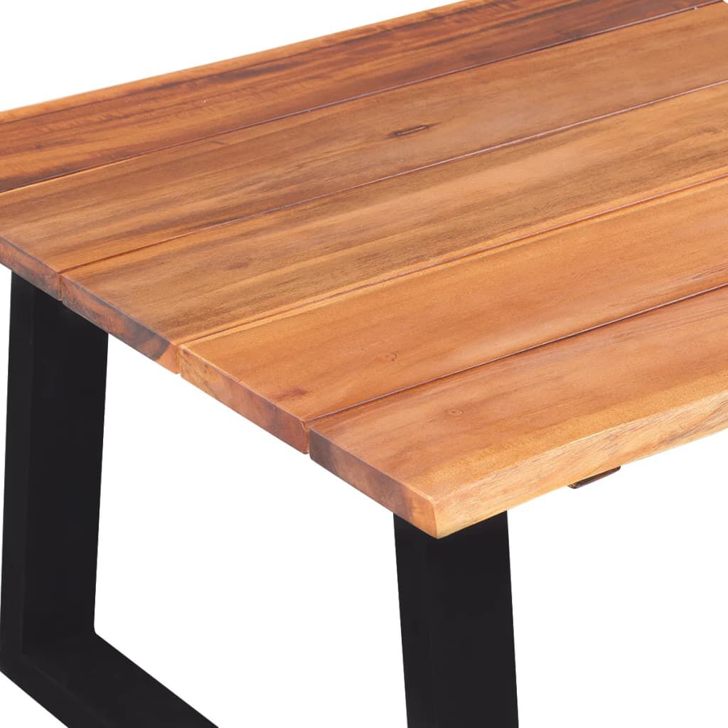 vidaXL Table Basse Bois dAcacia Massif 110x60x40 cm Table de Salon Bureau 
