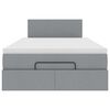 vidaXL Lit ottoman avec matelas gris clair 120x190 cm tissu