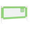 vidaXL Barri&egrave;re de s&eacute;curit&eacute; de lit d'enfant Vert 160x25 cm Tissu