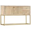 vidaXL buffet doré 120x30x75 cm bois de manguier massif
