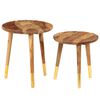 vidaXL Tables basses 2 pcs Bois massif