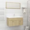 vidaXL Ensemble de meubles de salle de bain 2 pcs ch&ecirc;ne sonoma