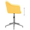 vidaXL Chaises pivotantes &agrave; manger lot de 6 jaune tissu