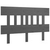 vidaXL T&ecirc;te de lit Gris 203,5x3x81 cm Bois massif de pin