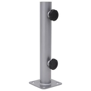 vidaXL Base de parasol pour m&acirc;t &Oslash;32/34/38 mm argent&eacute; acier