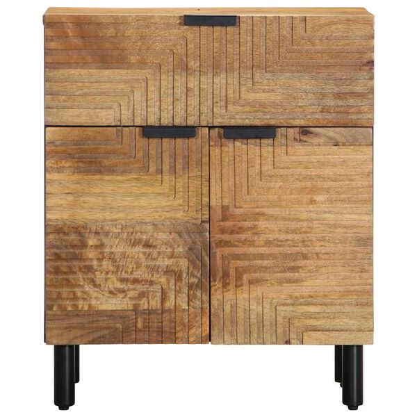 vidaXL Table de chevet marron 50x33x60 cm bois de manguier massif