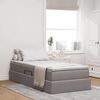 vidaXL Lit avec rangement et matelas Taupe 100 x 200 cm Polyester