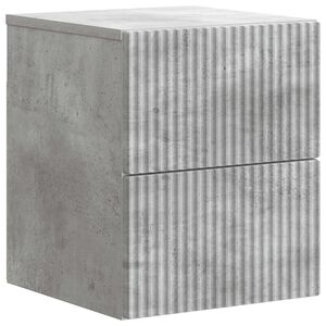 vidaXL Cabinet de chevet mural Gris b&eacute;ton 33 x 34,5 x 40 cm