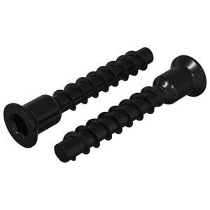vidaXL Vis &agrave; t&ecirc;te de capuchon &agrave; douille 2 pi&egrave;ces Noir 7 x 40 mm Fer