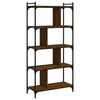 vidaXL Biblioth&egrave;que 5 niveaux ch&ecirc;ne brun 76x32x158cm bois d'ing&eacute;nierie