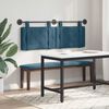 vidaXL T&ecirc;te de lit suspendue Bleu 130 x 55 x 5 cm Velours