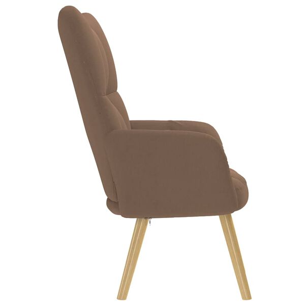 vidaXL Chaise de relaxation Marron Tissu