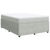 vidaXL Sommier &agrave; lattes de lit et matelas Gris clair 160x200cm Velours