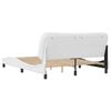 vidaXL Cadre de lit sans matelas Hvar blanc 160x200 cm similicuir